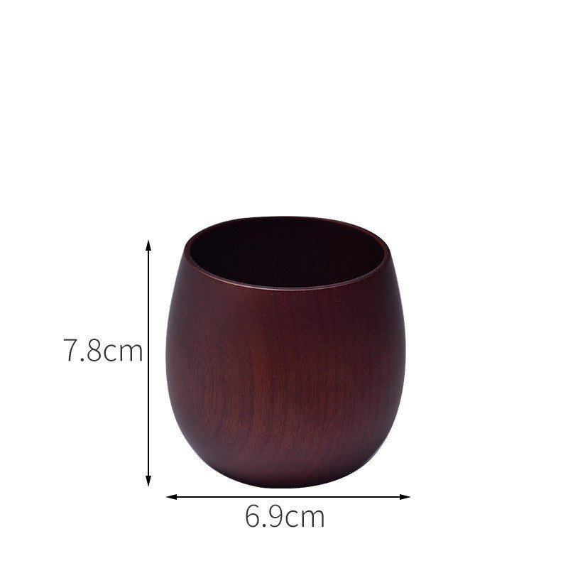 EcoNest Kitchen Anti-Scald Wooden Tea Cup Goblet – Eco-Friendly Minimalist Drinking Cup