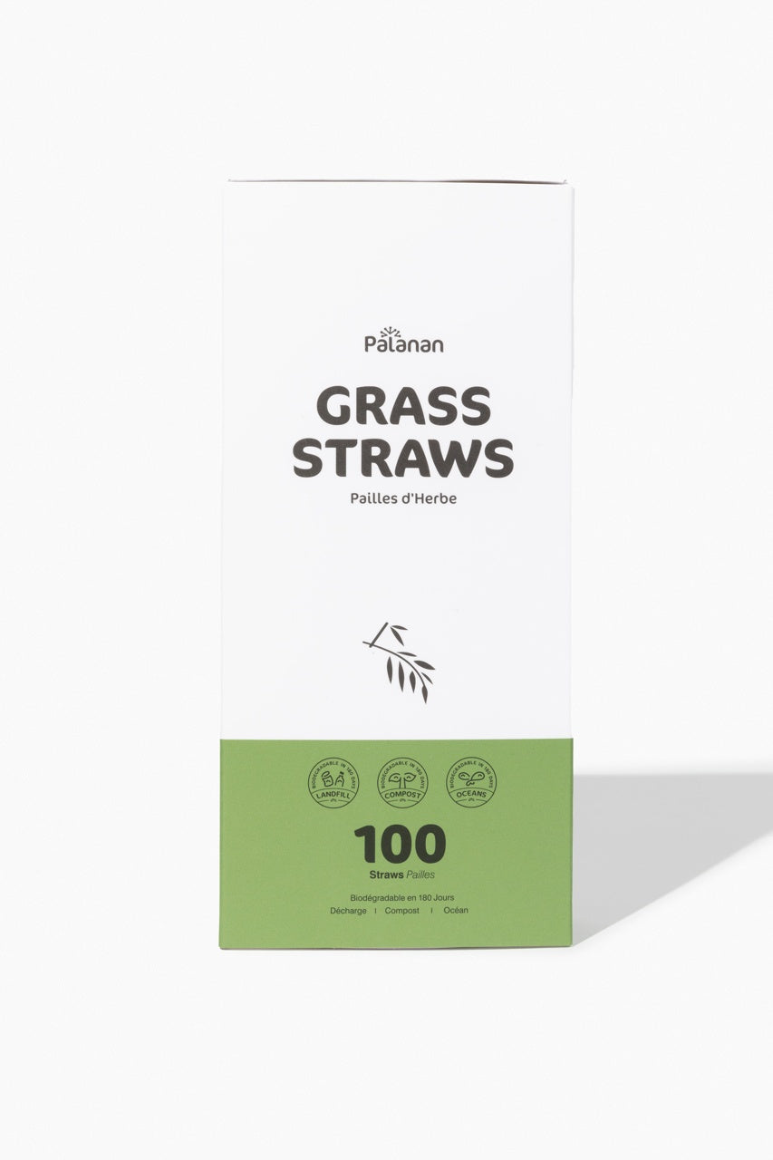 EcoNest Kitchen's 100 Grass Straws - Biodegradable and Eco-Friendly Alternative to Plastic Straws