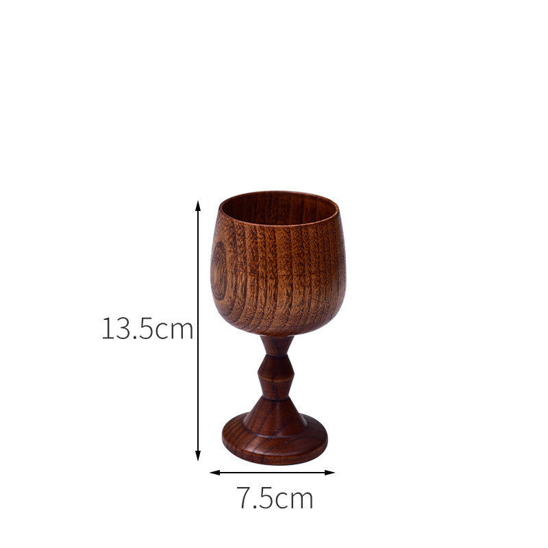 EcoNest Kitchen Anti-Scald Wooden Tea Cup Goblet – Eco-Friendly Minimalist Drinking Cup
