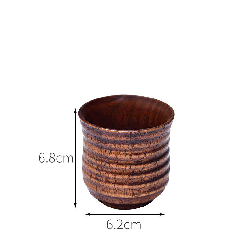 EcoNest Kitchen Anti-Scald Wooden Tea Cup Goblet – Eco-Friendly Minimalist Drinking Cup