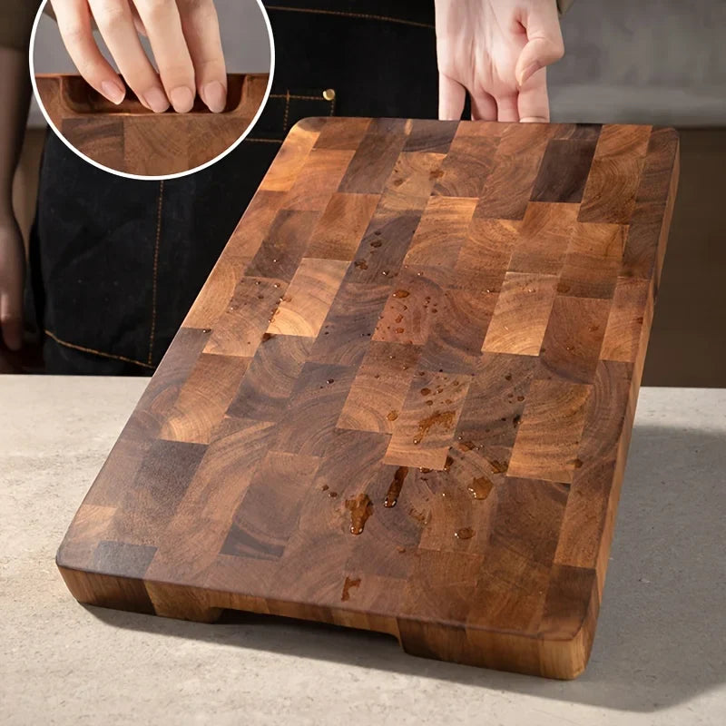 EcoNest Kitchen Acacia Wooden Cutting Board: Butcher block for meat, cheese, bread, vegetables, and fruits, ideal for charcuterie and food prep.