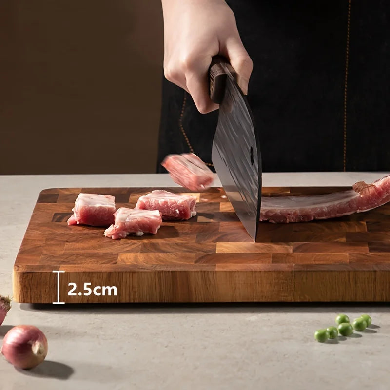 EcoNest Kitchen Acacia Wooden Cutting Board: Butcher block for meat, cheese, bread, vegetables, and fruits, ideal for charcuterie and food prep.
