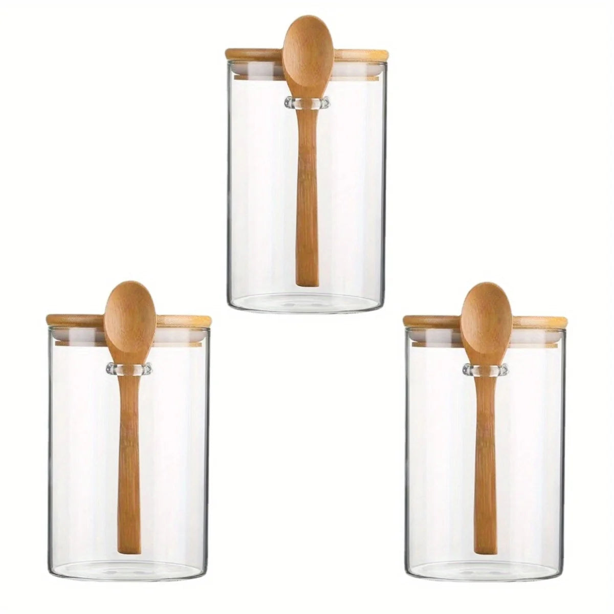 EcoNest Kitchen’s 18oz Airtight Glass Jars are a blend of functionality and style, perfect for storing a variety of small foods. With bamboo lids ensuring freshness and built-in spoons for convenience, these jars make kitchen organization effortless and eco-friendly.