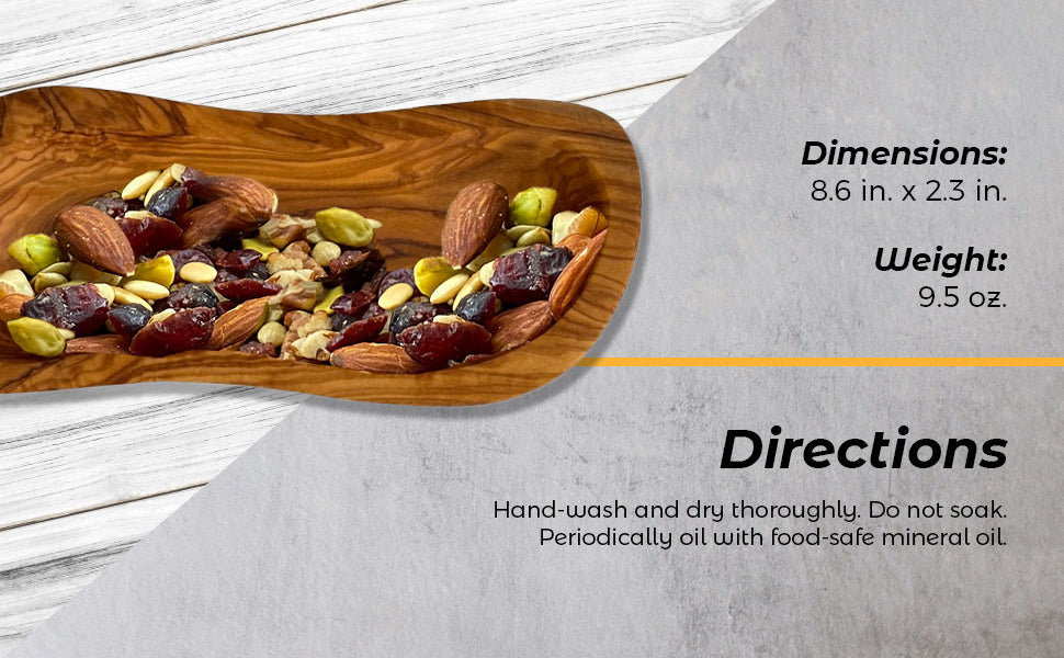 EcoNest Kitchen's Mediterranean Olive Wood Multi-Purpose Bowl - Handcrafted, Sustainable, Unique, Versatile Home and Kitchen Accessory