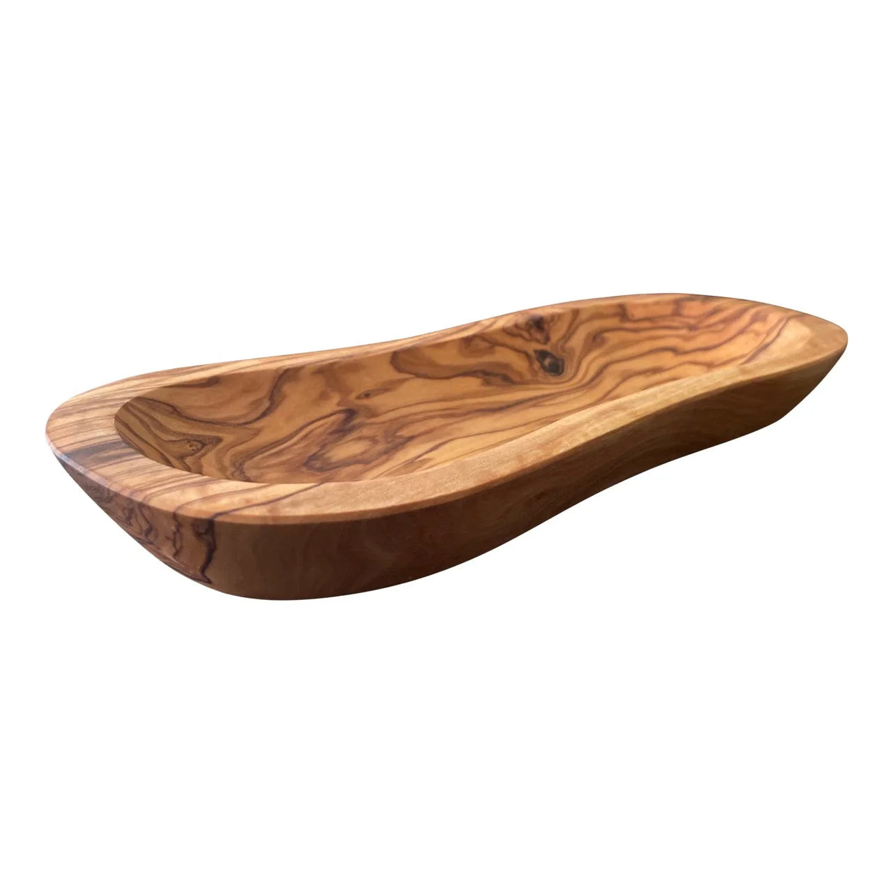 EcoNest Kitchen's Mediterranean Olive Wood Multi-Purpose Bowl - Handcrafted, Sustainable, Unique, Versatile Home and Kitchen Accessory