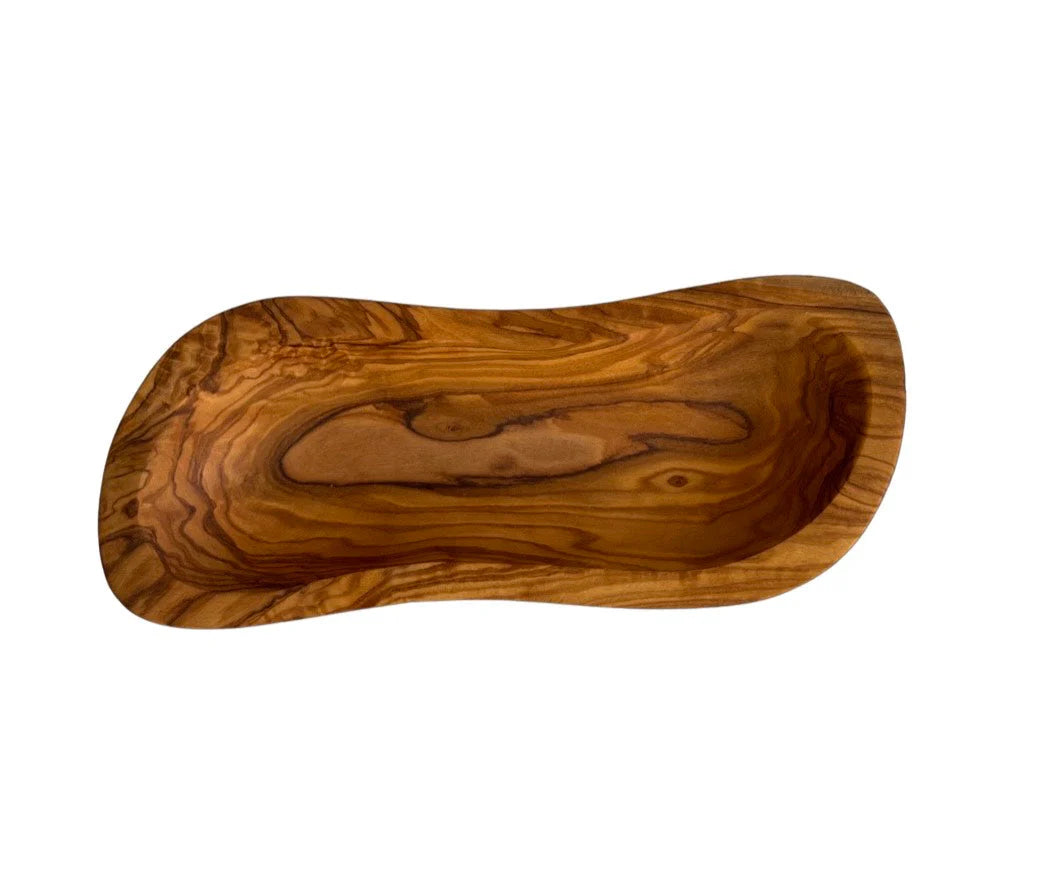 EcoNest Kitchen's Mediterranean Olive Wood Multi-Purpose Bowl - Handcrafted, Sustainable, Unique, Versatile Home and Kitchen Accessory