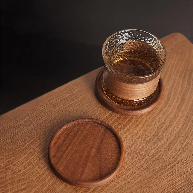EcoNest Round Wooden Coaster - Heat Resistant Drink Mat