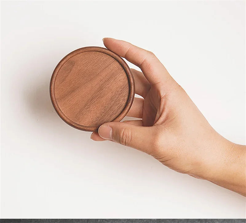 EcoNest Round Wooden Coaster - Heat Resistant Drink Mat