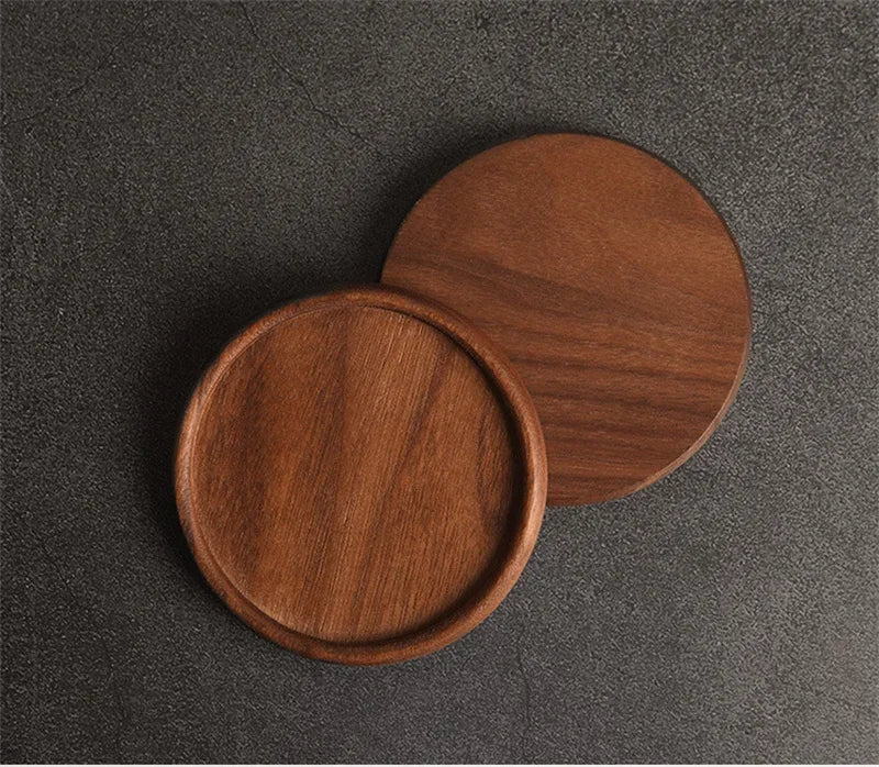 EcoNest Round Wooden Coaster - Heat Resistant Drink Mat