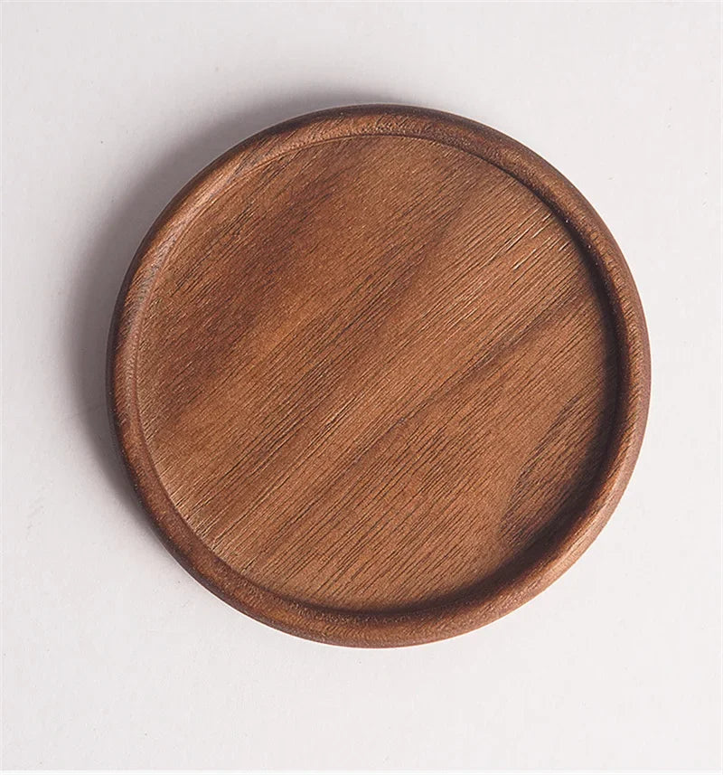 EcoNest Round Wooden Coaster - Heat Resistant Drink Mat