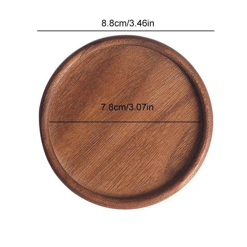 EcoNest Round Wooden Coaster - Heat Resistant Drink Mat