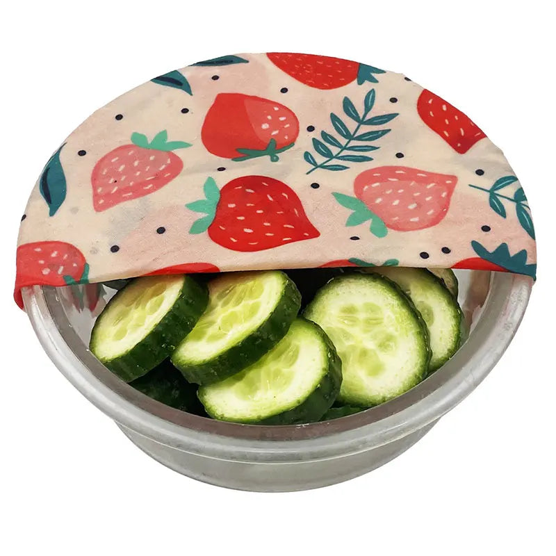 EcoNest 3-Piece Reusable Beeswax Wraps for Eco-Friendly Food Storage