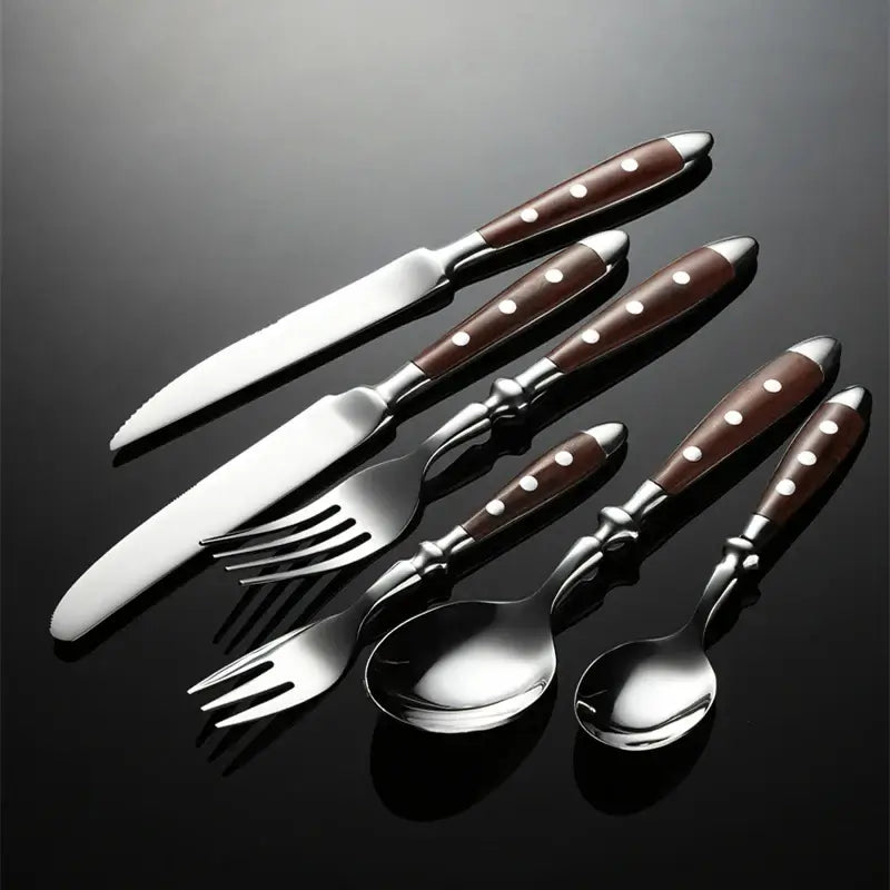 Western Brown 430 Stainless Steel Cutlery Set – Knife, Fork, Spoon