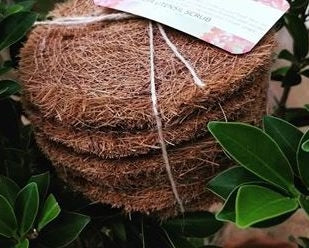 Coconut Coir Utensil and Dish Washing Pads/Scrubs (6 pack/12 pack)
