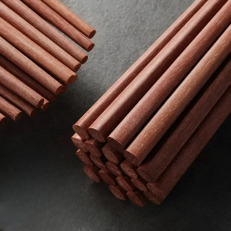CZSAE Red Sandalwood Non-Slip Chopsticks Set