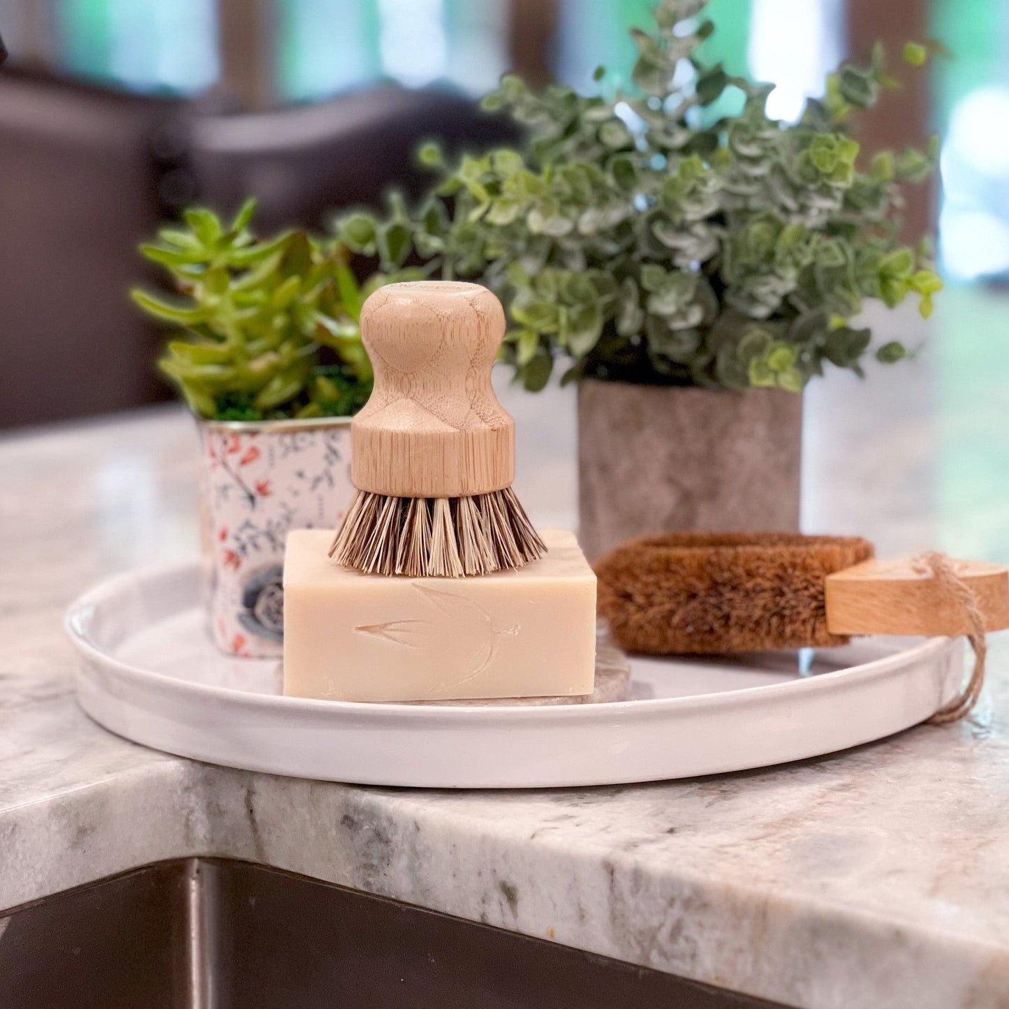 EcoNest Kitchen Vegan Solid Dish Soap bar made with non-GMO Sodium Olivate, 8 ounces, unscented, biodegradable, and cruelty-free