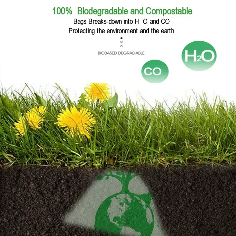 EcoNest Kitchen biodegradable trash bags – 50pcs compostable liners in 6L, 8L, 10L sizes for kitchen bins