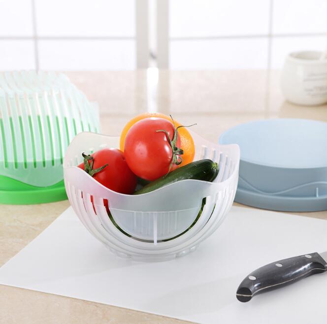 White colander with vegetables on a kitchen counter