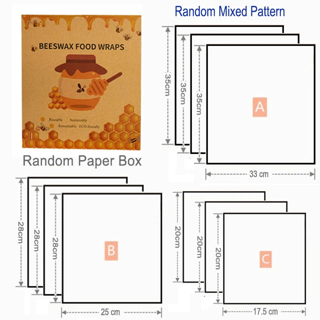 EcoNest Kitchen Eco-Friendly Reusable Beeswax Food Wraps