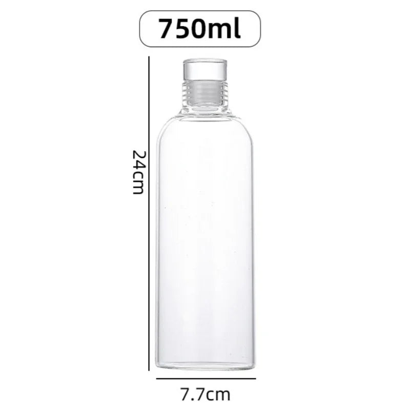 EcoNest Kitchen Glass Water Bottle with Tea Infuser - Available in 300/500/750/1000ML Sizes