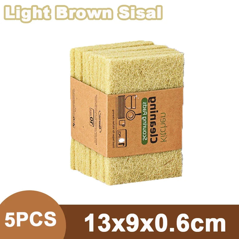 A set of EcoNest Kitchen Sisal Microfiber Sponges in packaging, showcasing the natural fiber texture, ideal for eco-friendly dishwashing and cleaning.