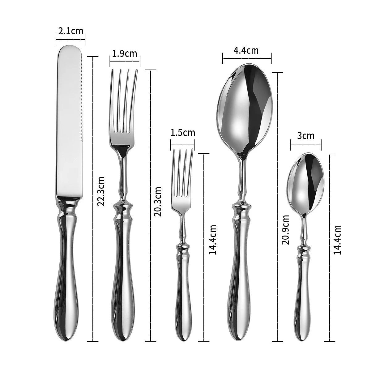 Stainless steel knife, fork, and spoon set by EcoNest Kitchen displayed on eco-conscious table setting