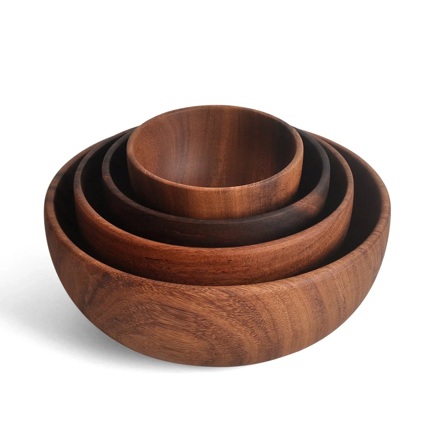 EcoNest Kitchen acacia wood dinner plate, round and solid design