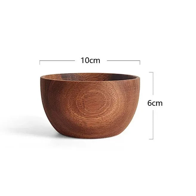 EcoNest Kitchen acacia wood dinner plate, round and solid design