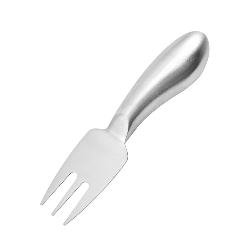 Stainless steel fork on a white background