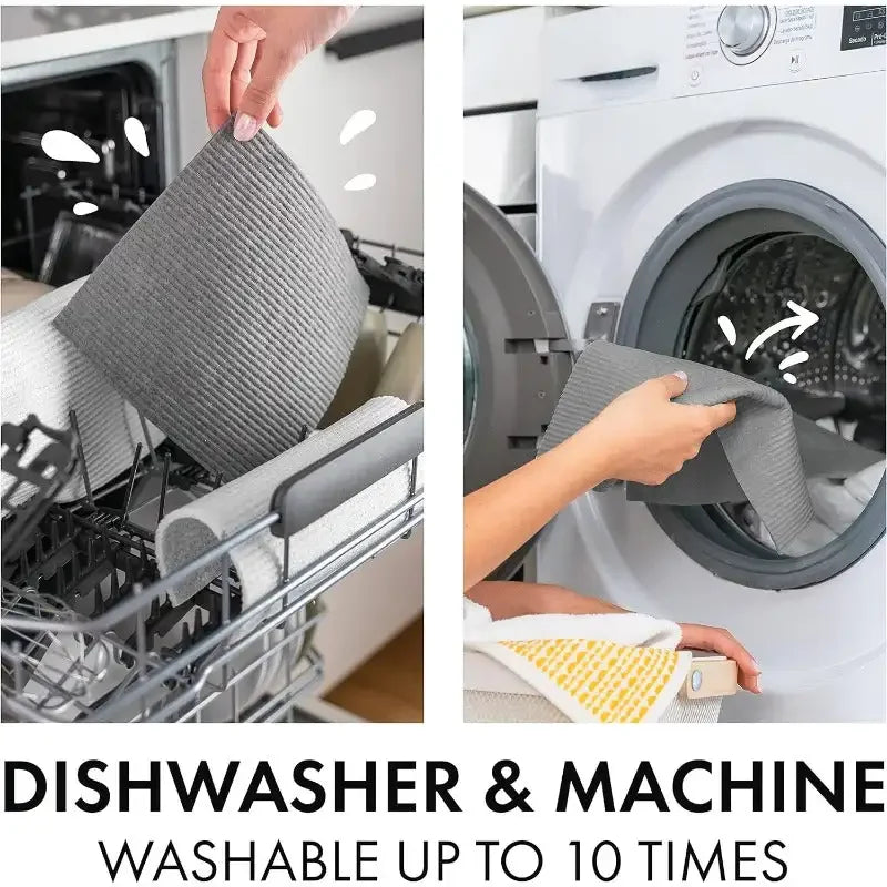EcoNest Kitchen Swedish dishcloths, grey reusable kitchen cloths