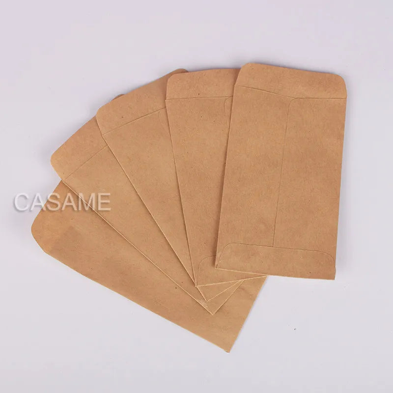 Four brown envelopes on a white background with 'CASAME' branding.