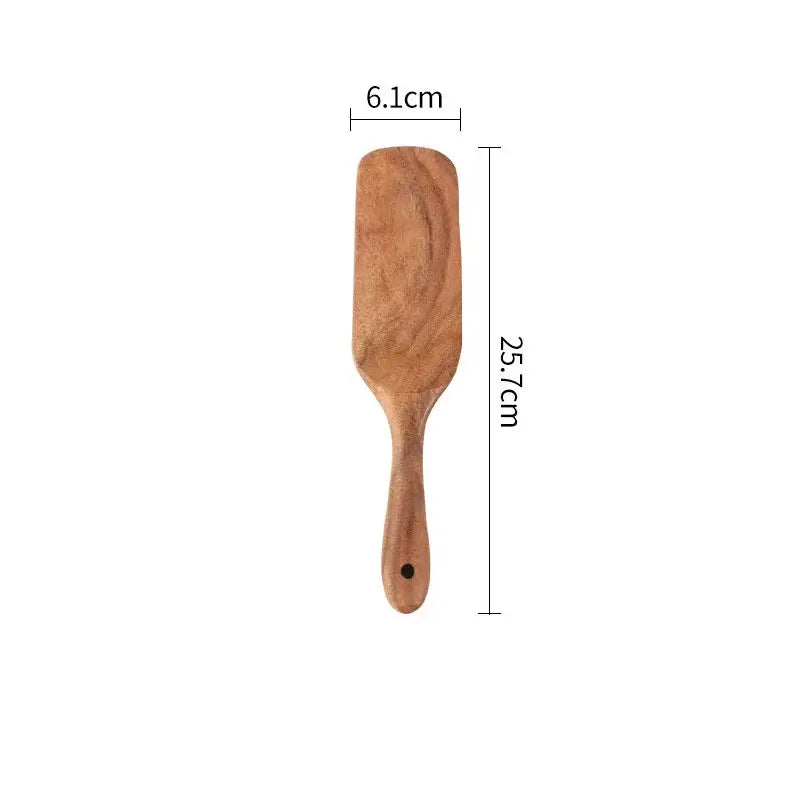 MEXQCH Teak Wood Spatula Set for Non-Stick Cookware