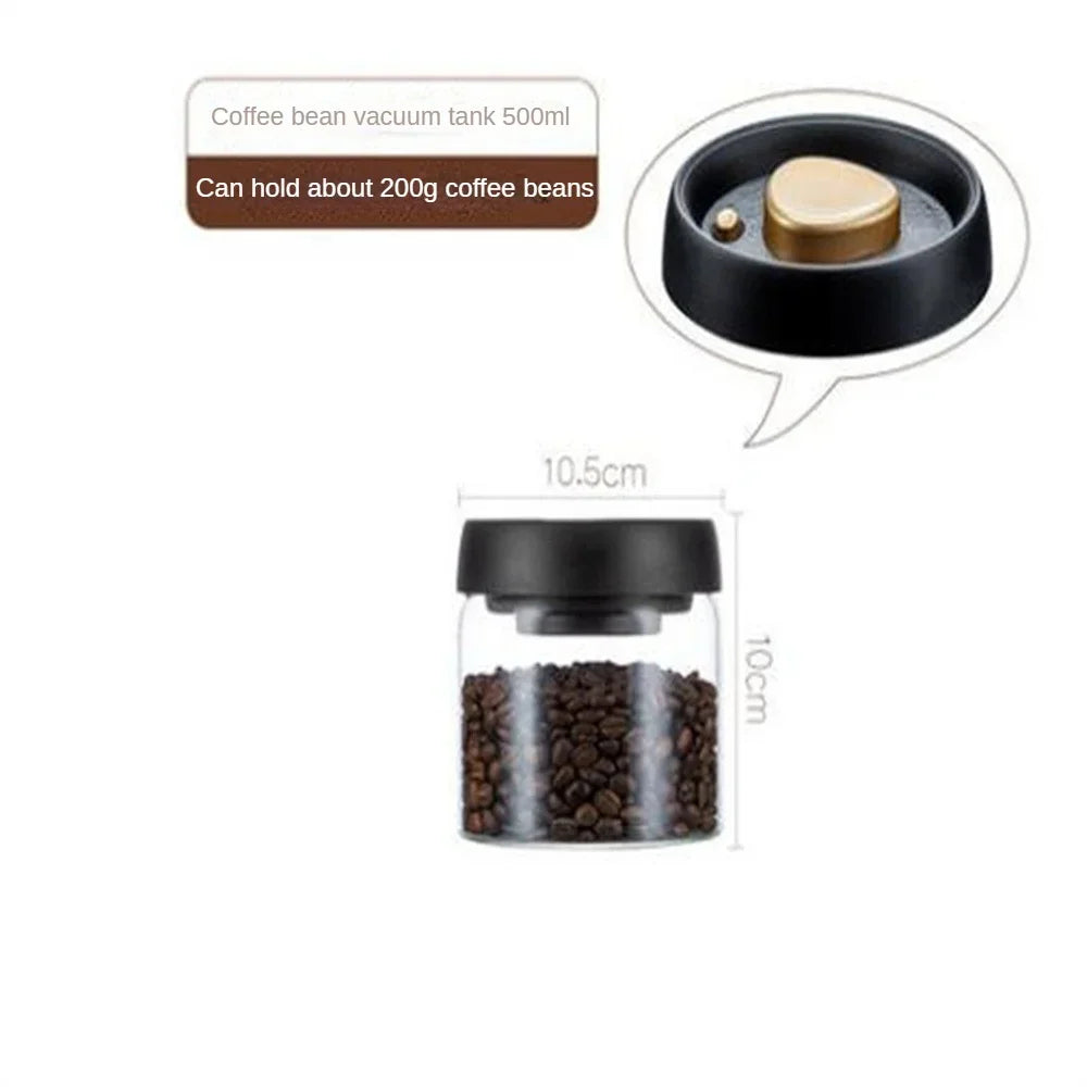MYVIT vacuum-sealed glass food storage jar for coffee beans