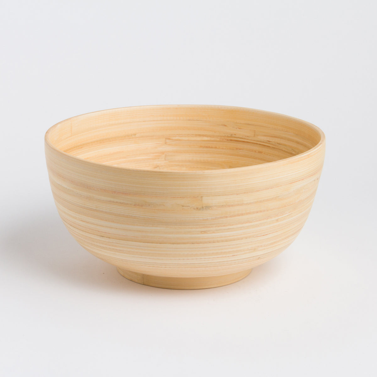 TCHON large bamboo salad bowl with elegant finish