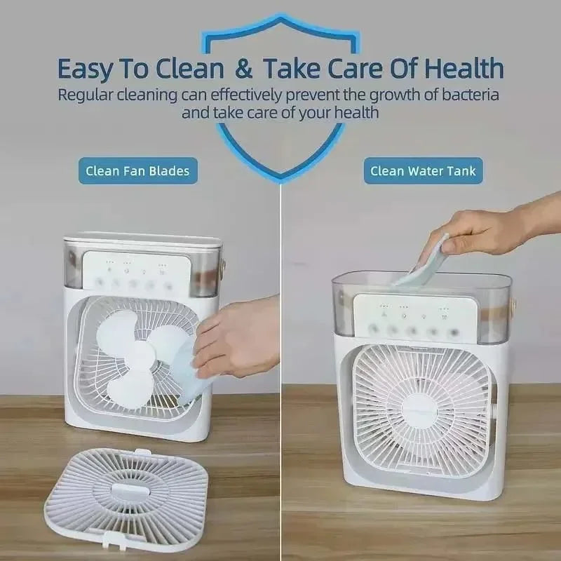 Xiaomi 3-in-1 Portable Air Conditioner Fan with LED Light and Humidifier – Eco-Friendly Personal Cooling
