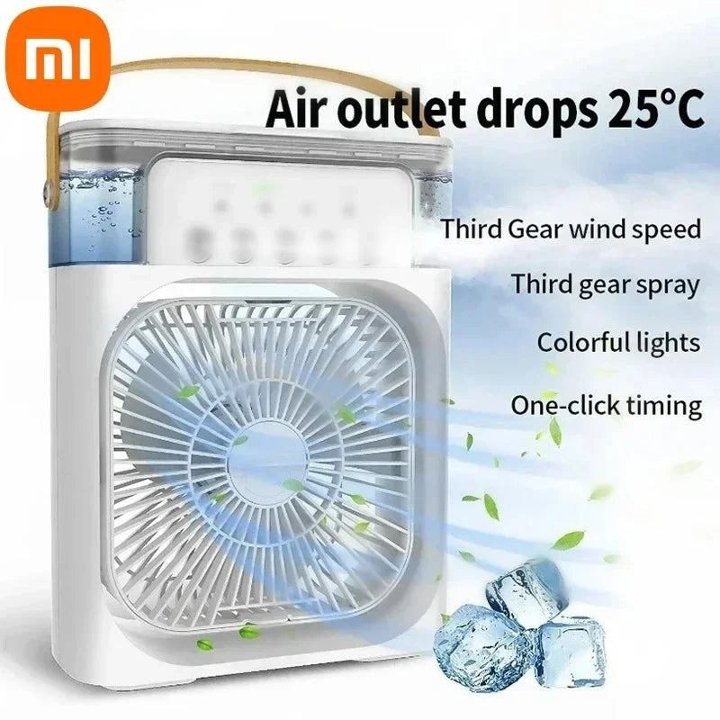 Xiaomi 3-in-1 Portable Air Conditioner Fan with LED Light and Humidifier – Eco-Friendly Personal Cooling
