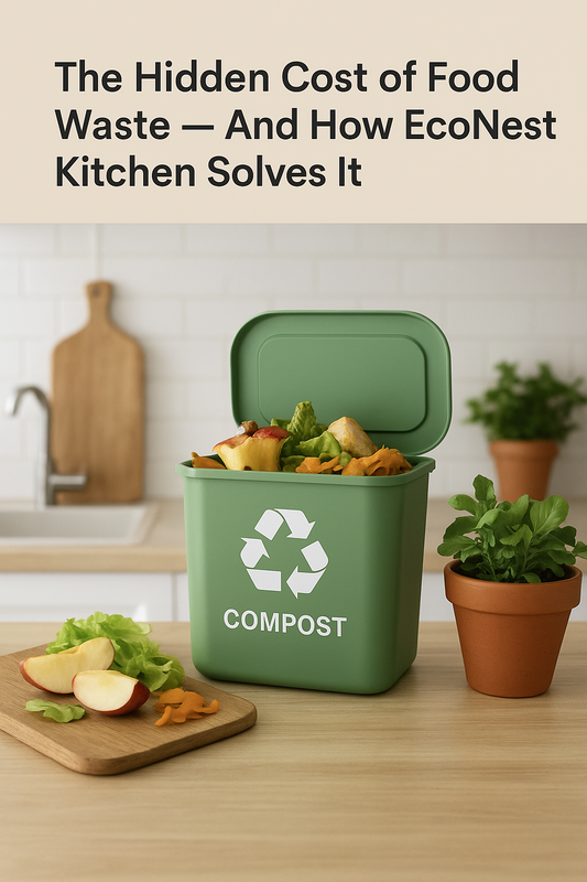 EcoNest Kitchen compost bin turning food waste into natural fertilizer