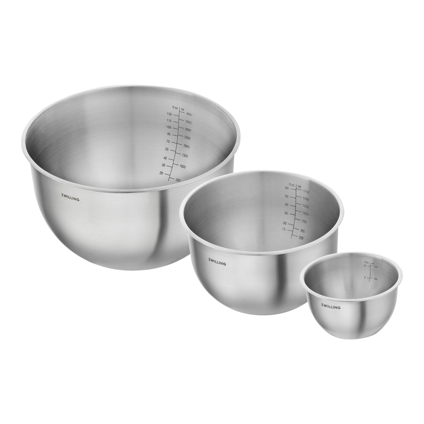 ZWILLING Fresh & Save BOWLS Bowl Set S/M/L / 3 Piece Stainless Steel, Silver-0