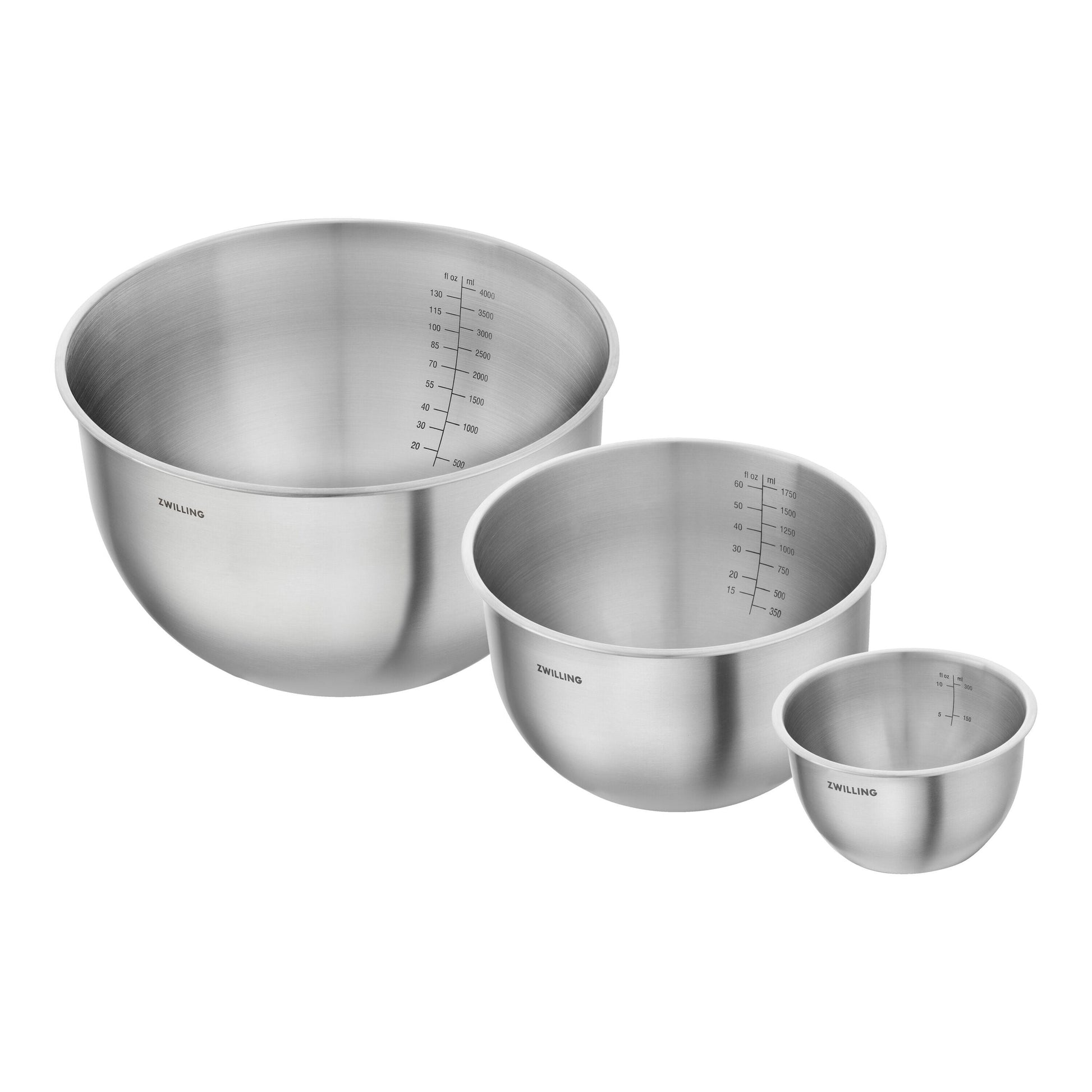 ZWILLING Fresh & Save BOWLS Bowl Set S/M/L / 3 Piece Stainless Steel, Silver-0
