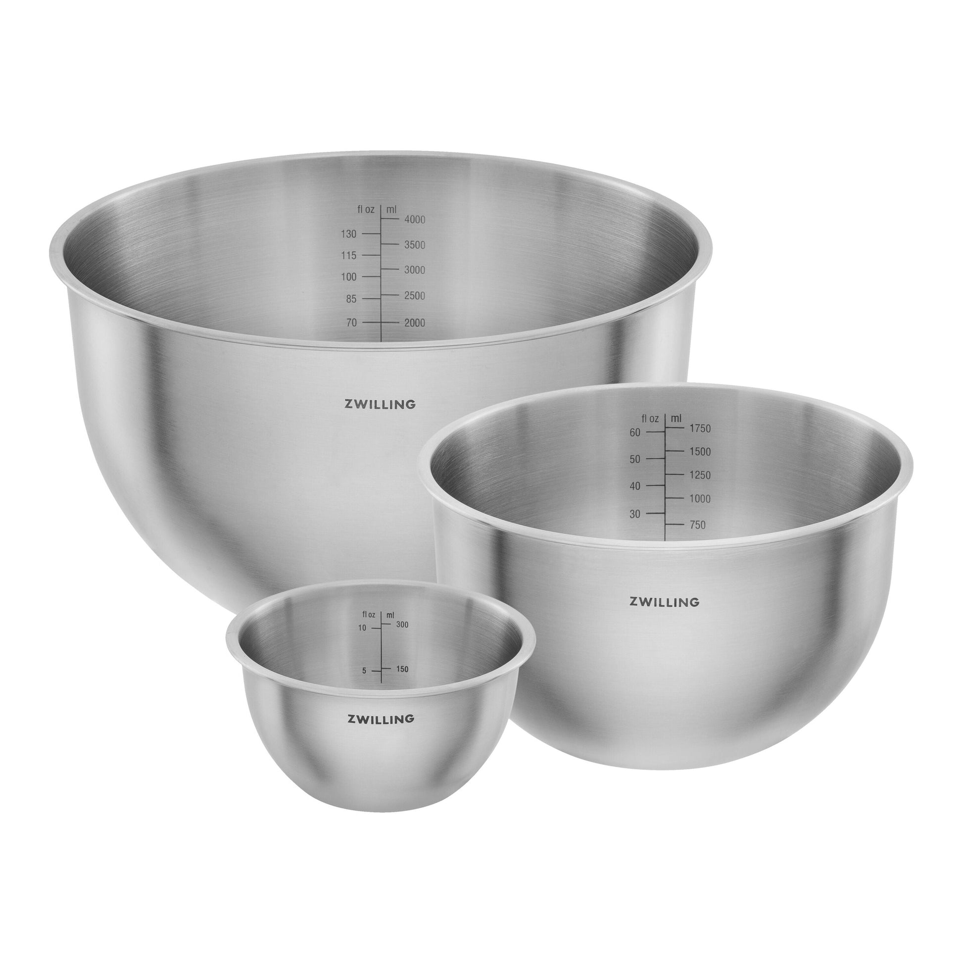 ZWILLING Fresh & Save BOWLS Bowl Set S/M/L / 3 Piece Stainless Steel, Silver-1