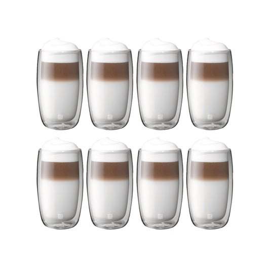 ZWILLING Sorrento 8 Piece Latte Glass Set - Value Pack, Transparent-0