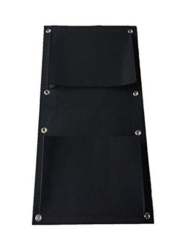 Eco-friendly 2-pocket saddlebag planter hanging on a balcony railing with herbs growing from both sides