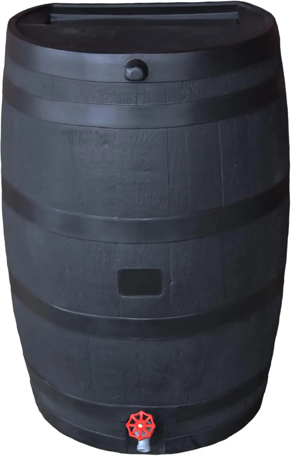 EcoNest Kitchen 50-Gallon Rain Water Collection Barrel in Black