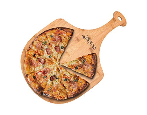 Premium Natural Bamboo Pizza Peel Paddle and Cutting Board by EcoNest Kitchen