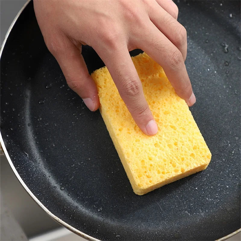 EcoNest Kitchen compostable dish sponge made of wood pulp and silicone, ideal for eco-friendly cleaning.