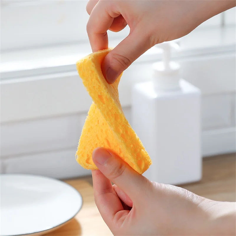 EcoNest Kitchen compostable dish sponge made of wood pulp and silicone, ideal for eco-friendly cleaning.