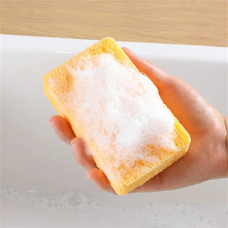 EcoNest Kitchen compostable dish sponge made of wood pulp and silicone, ideal for eco-friendly cleaning.