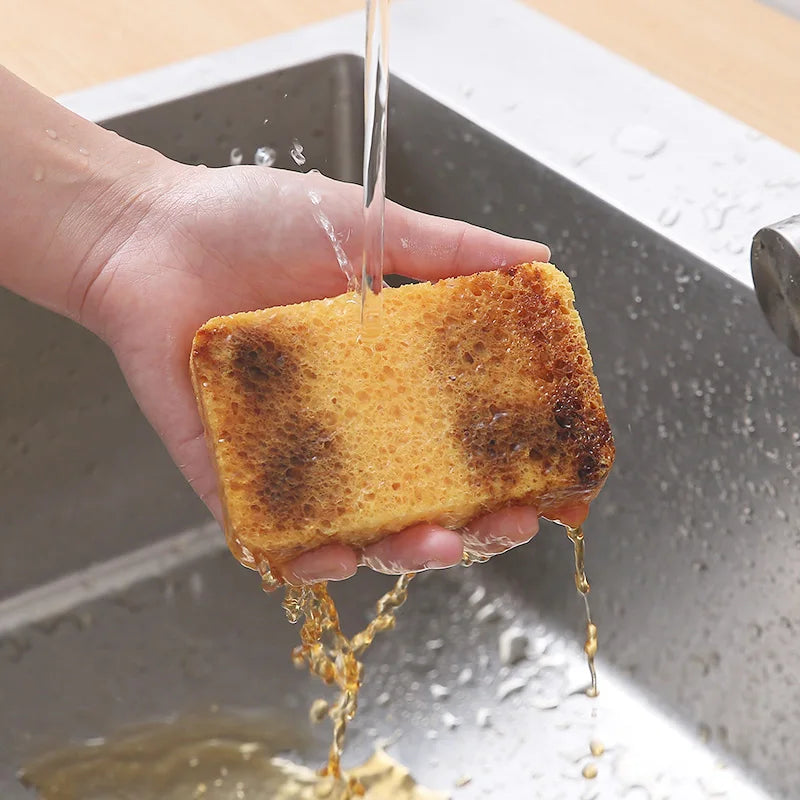EcoNest Kitchen compostable dish sponge made of wood pulp and silicone, ideal for eco-friendly cleaning.