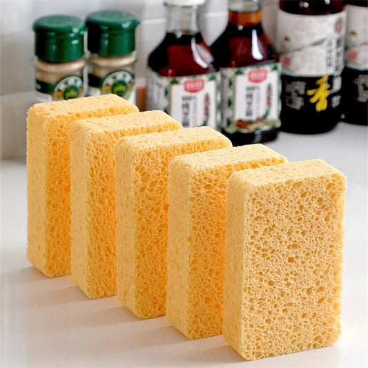 EcoNest Kitchen compostable dish sponge made of wood pulp and silicone, ideal for eco-friendly cleaning.