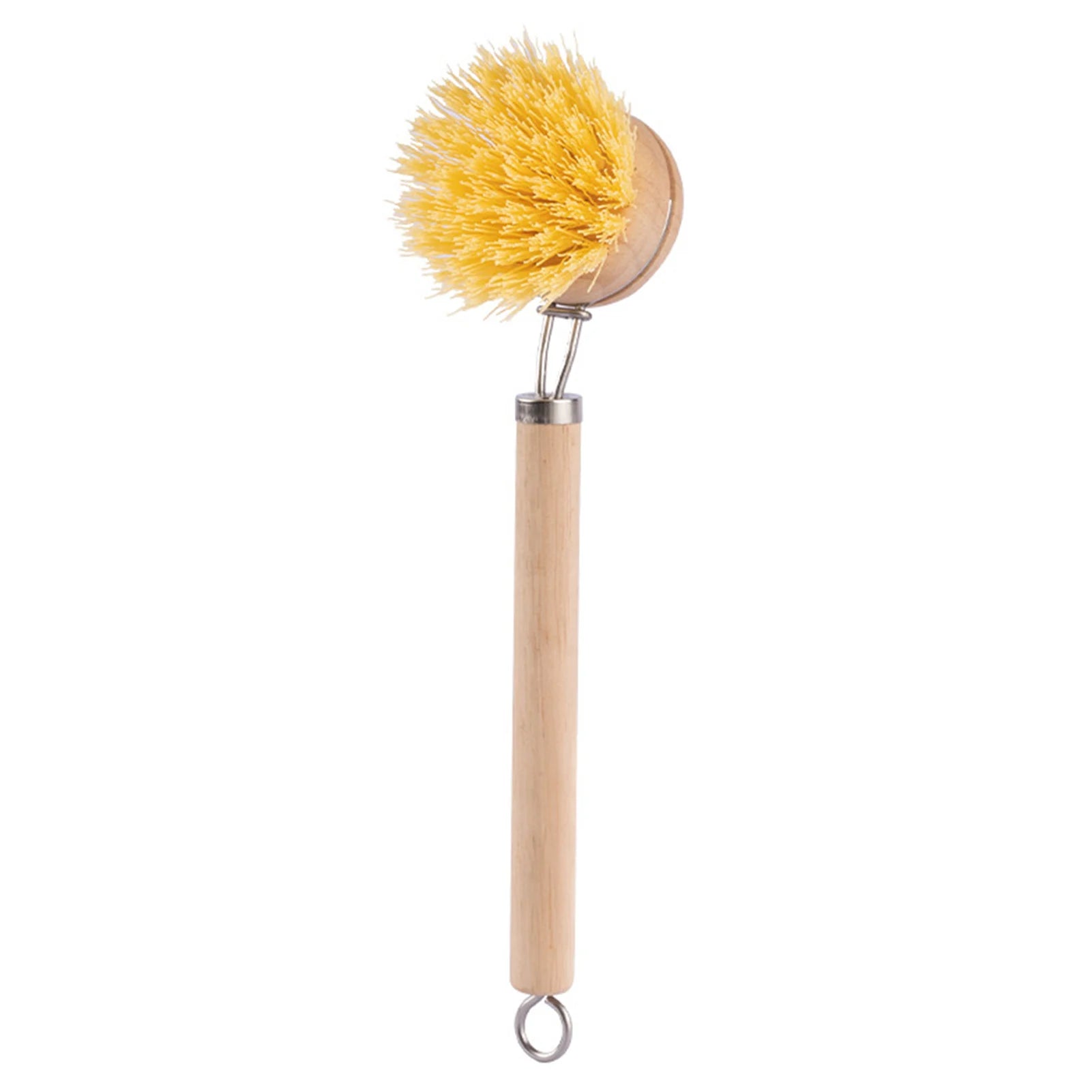 EcoNest Kitchen replaceable dish brush with a wooden handle, perfect for effective kitchen cleaning and stain removal.